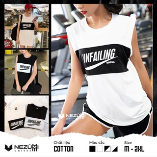 (Có sẵn - ảnh thật) Áo gym tanktop unisex nam nữ, áo ba lỗ bóng rổ unfailing