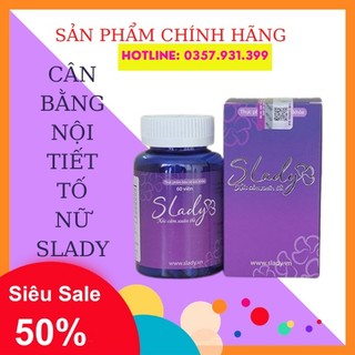 Viên uống nội tiết tố SLADY 👍[CHÍNH HÃNG]👍 Giảm khô hạn, tăng sinh lý nữ Siêu hot Siêu Rẻ Hộp 60 viên