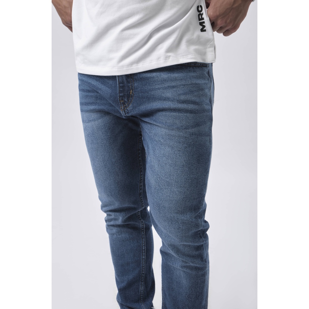 Quần jean nam xanh cao cấp MENFIT 0402 chất denim co giãn nhẹ 2 chiều, chuẩn form, thời trang