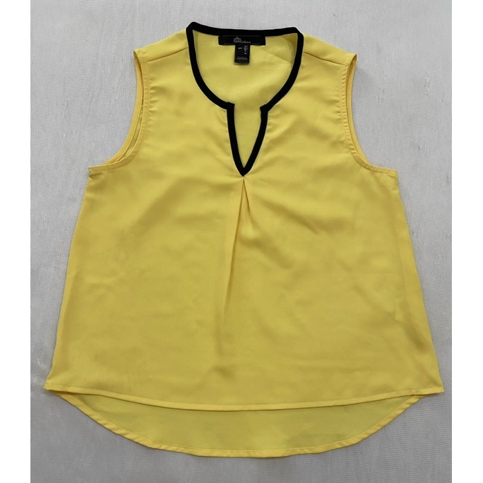 (A952) Áo sát nách vải voan dày màu vàng Nino.maxx (Size S, L) - Thanh lý vnxk