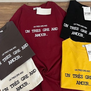 Áo thun 3158 nam nữ mẫu UN TRES GREAND áo phông cotton 3158