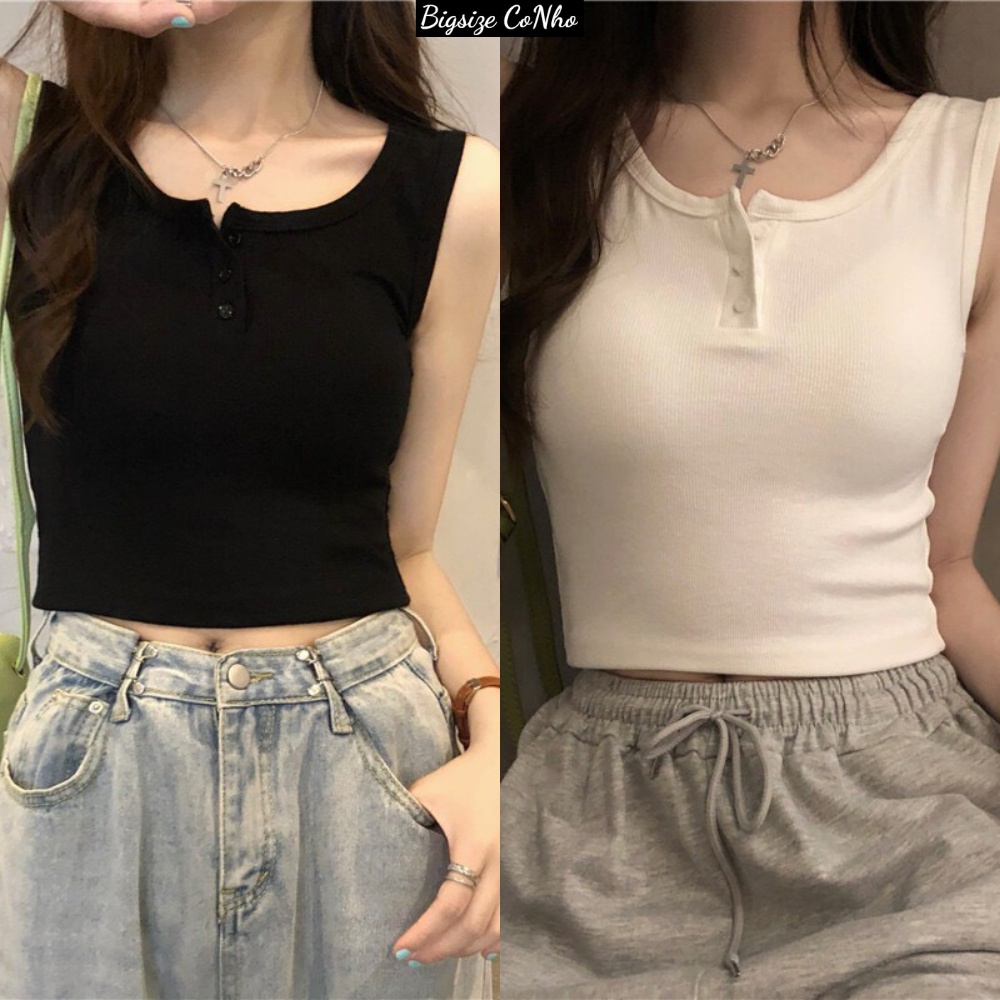 Áo ba lỗ croptop bigsize nữ sát nách nữ ôm body sexy BIGSIZE CÔ NHỎ G7