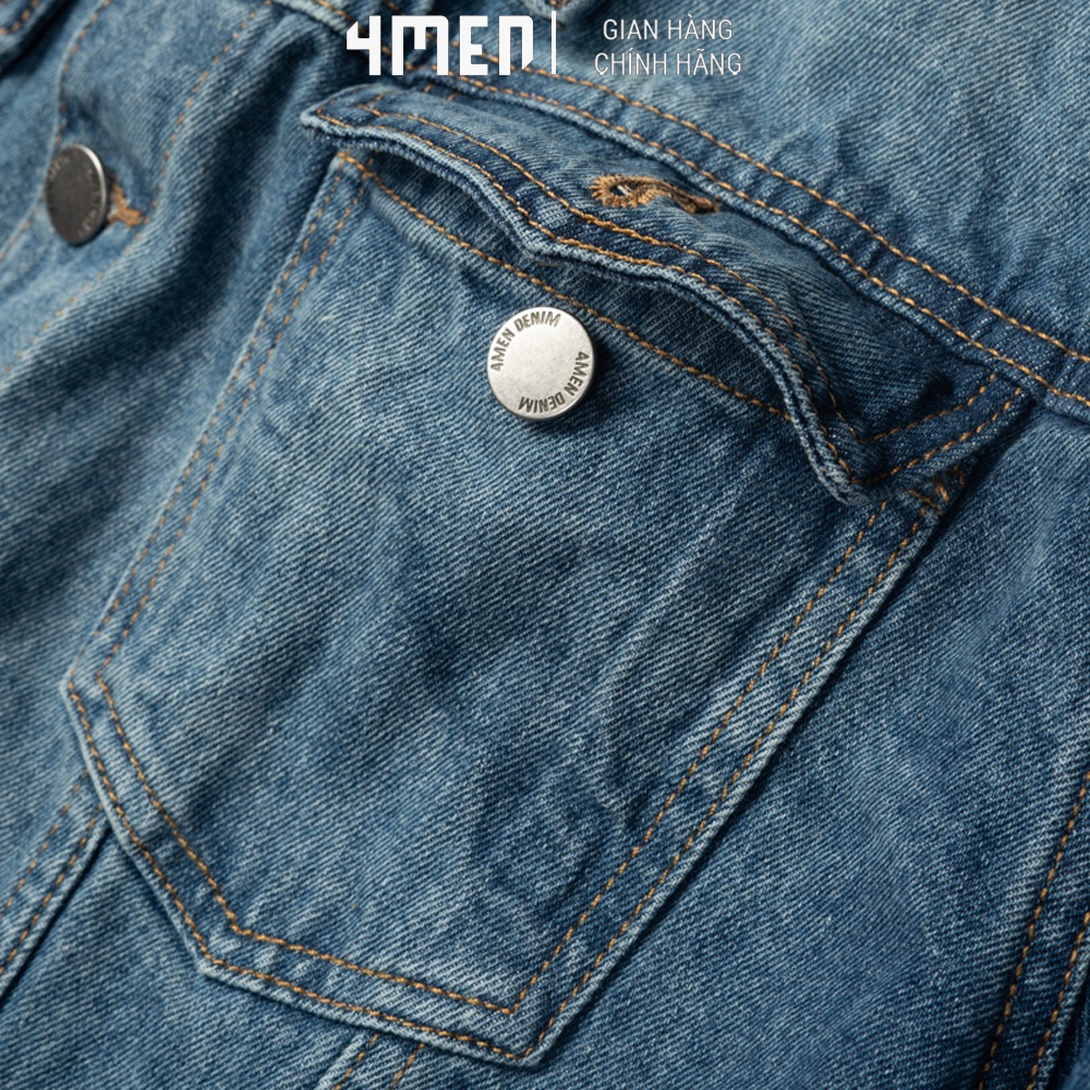 Áo Khoác Nam Jeans Regular Minimalism 4MEN AK048 cá tính, phong cách, chống nắng, bền màu đẹp, hiện đại