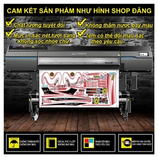 TEM RỜI EXCITER 150 MOVISTAR PHỐI MÀU DÁN XE ĐỎ -