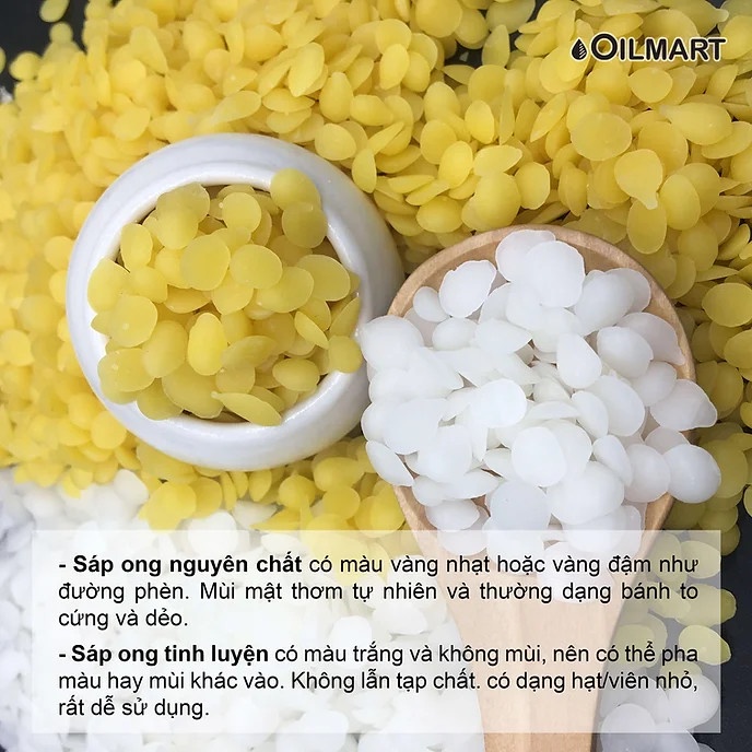 Sáp Ong Tinh Luyện Dạng Viên Oilmart Refined White Beeswax