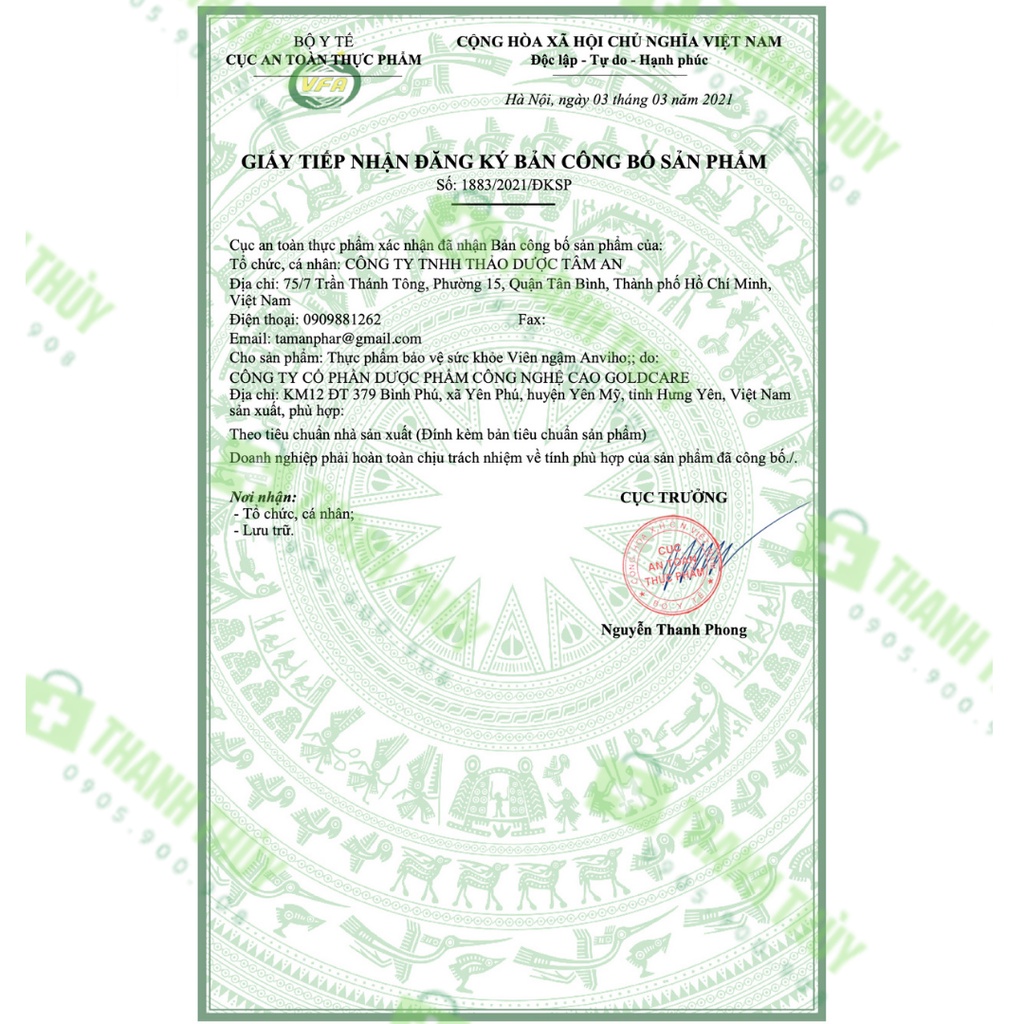 VIÊN NGẬM ANVIHO - Hỗ Trợ Giảm Ho Dùng Được Cho Phụ Nữ Mang Thai Và Cho Con Bú