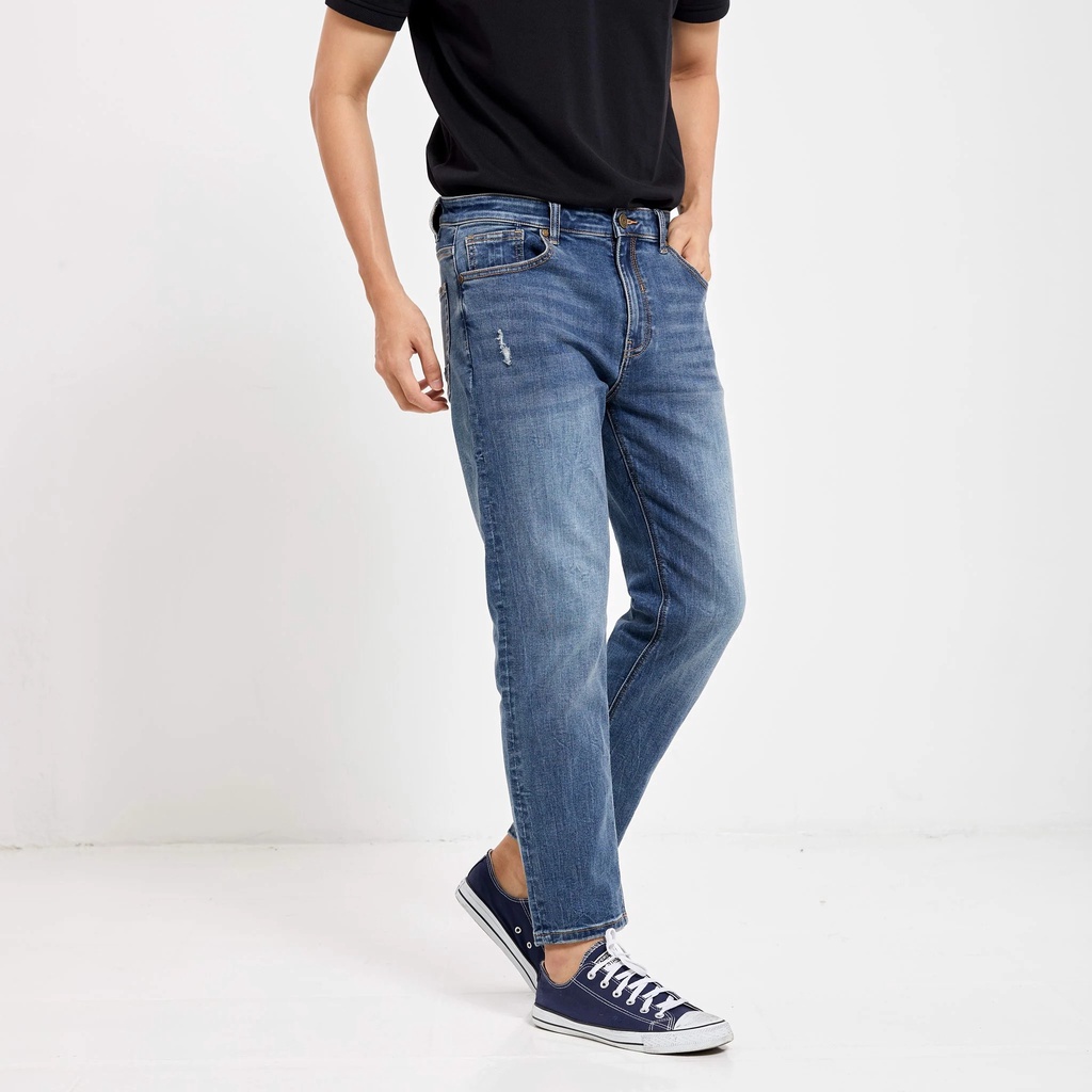 Quần Jean Nam Smart Jeans ICONDENIM Classic Blue Wash Co Dãn Trẻ Trung QJID0114