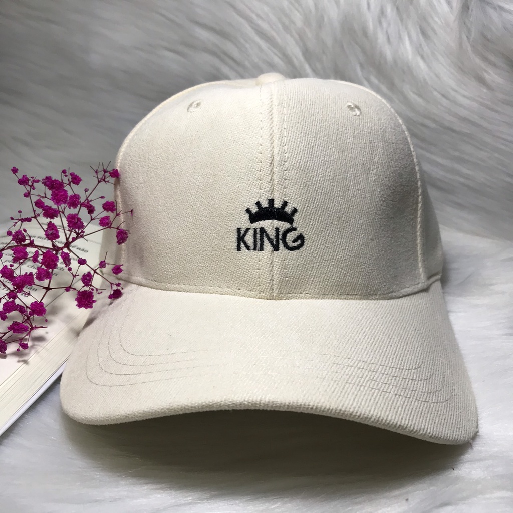 Mũ lưỡi trai , nón kết cao cấp nam nữ đẹp, chuẩn form thêu CHỮ KING phong cách ullzang unisex mã M22