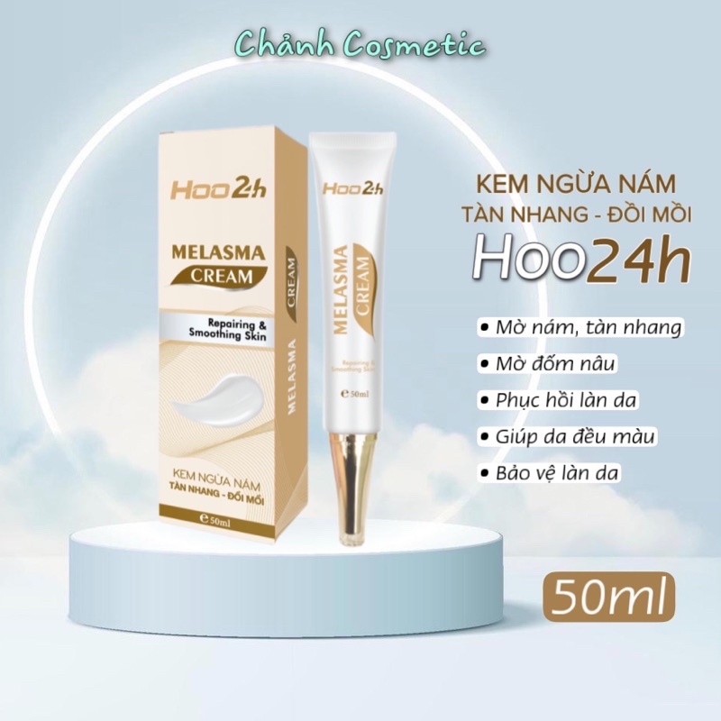 Kem Hoo24h Ngừa Nám Sạm, Tàn Nhang, Đồi Mồi, Giúp Phục Hồi Làn Da, Dưỡng Da Đều Màu 50ml