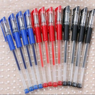 Bút bi bút gel đen - xanh - đỏ 0.5mm - bút mực gel cao cấp mực điều