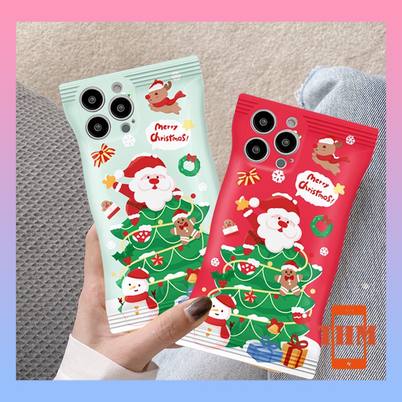 Ốp Điện Thoại Giáng sinh Cây thông Noel và người già mừng vỏ kẹo Cho Iphone 6 / 6S / 6splus / se / 7 / 7plus / 8 / 8plus / X / xs / xsmax / 11 / 12 / 13 / 14 / Plus / pro / pro max-5052