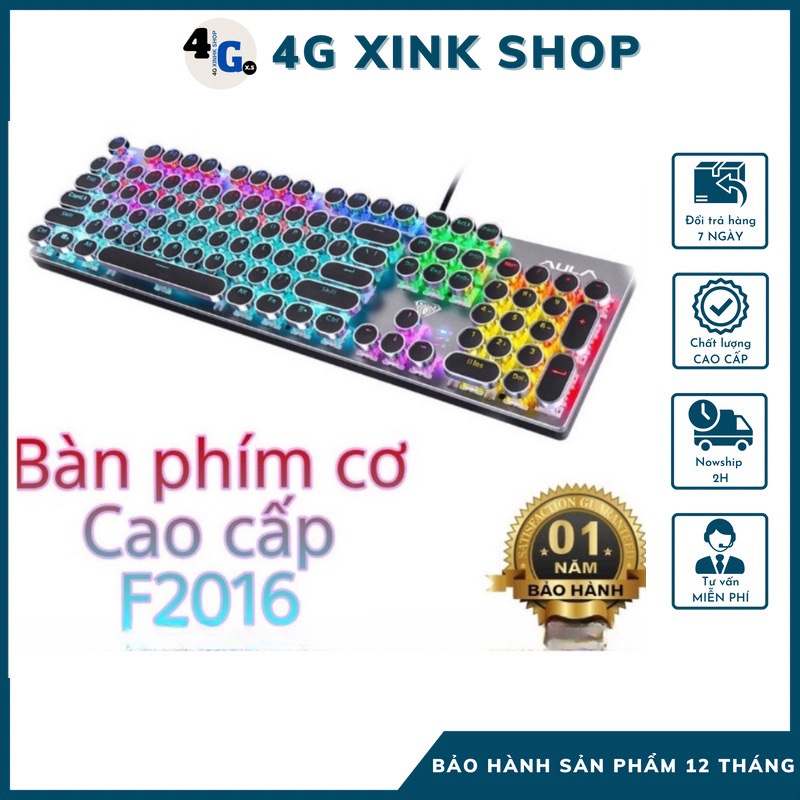 Bàn Phím Cơ Gaming Cho PC, Laptop Cao Cấp F2016 Nâng Cấp 20 Chế Độ Led RGB Khác Nhau Cân Mọi Game 4G XINK SHOP