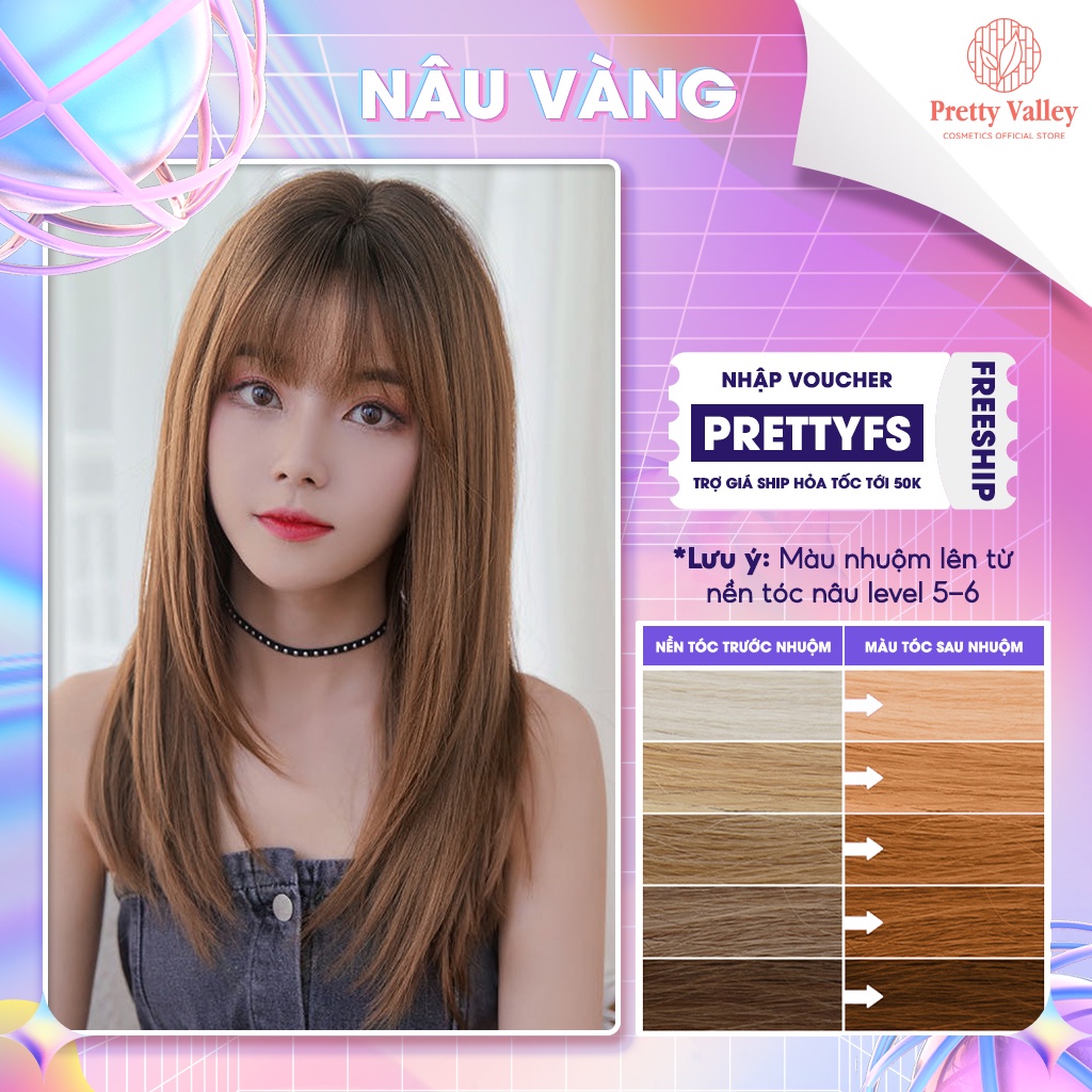 Thuốc Nhuộm Tóc Màu Nâu Vàng MOLOKAI, Lên Từ Nền Tóc Nâu - Pretty Valley Store