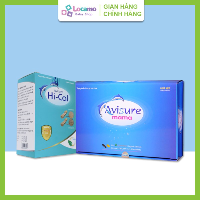 Combo Avisure Mama và Avisure Hi-cal bổ sung DHA EPA Canxi Vitamin khoáng chất cần thiết cho phụ nữ mang thai