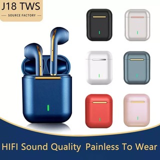 Mini TWS J18 Tai nghe tai nghe không dây Bluetooth 5.0 True Stereo Sport Game TWS tai nghe tai nghe
