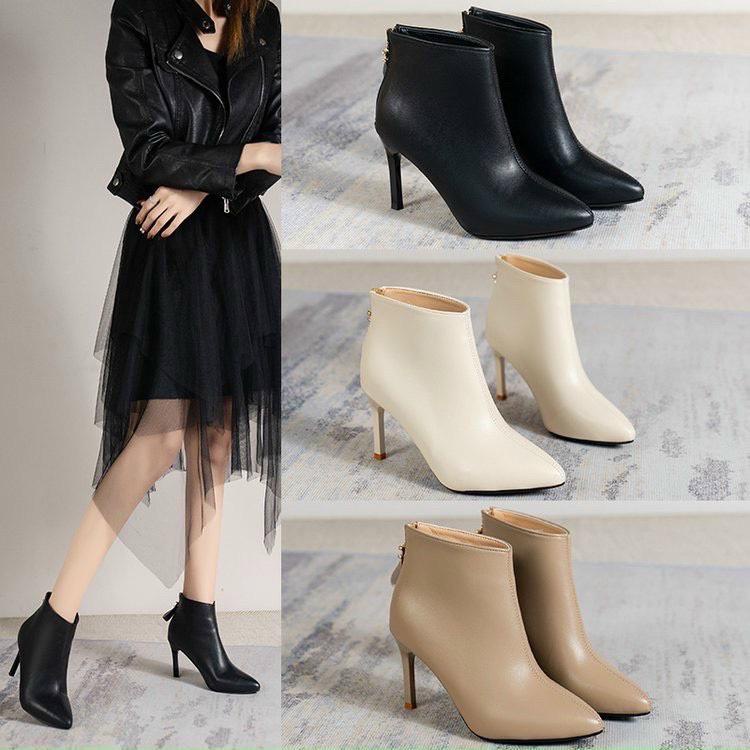 Bốt/Boots Nữ GÓT NHỌN Cổ Ngắn Khoá C Sang Chảnh (Mã 1149)– SuBim.Store