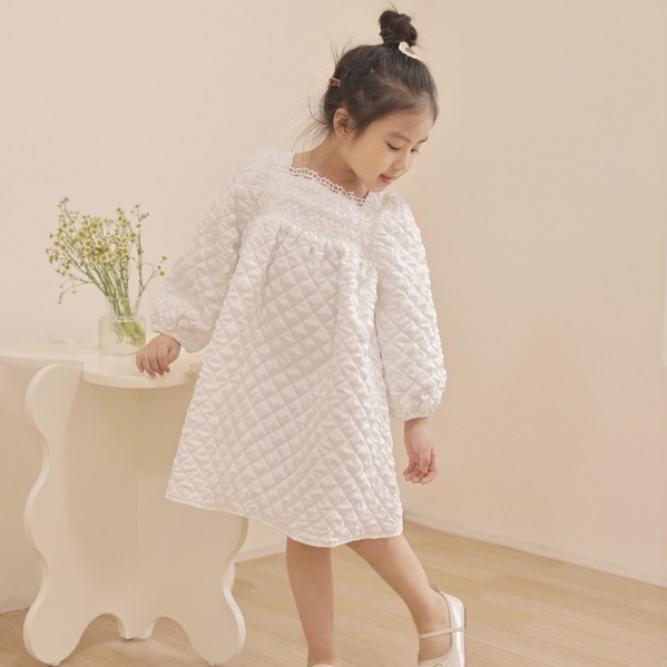 Váy bé gái Sora.bébé Jaimin Dress dáng babydoll chất liệu xốp cao cấp bồng bềnh