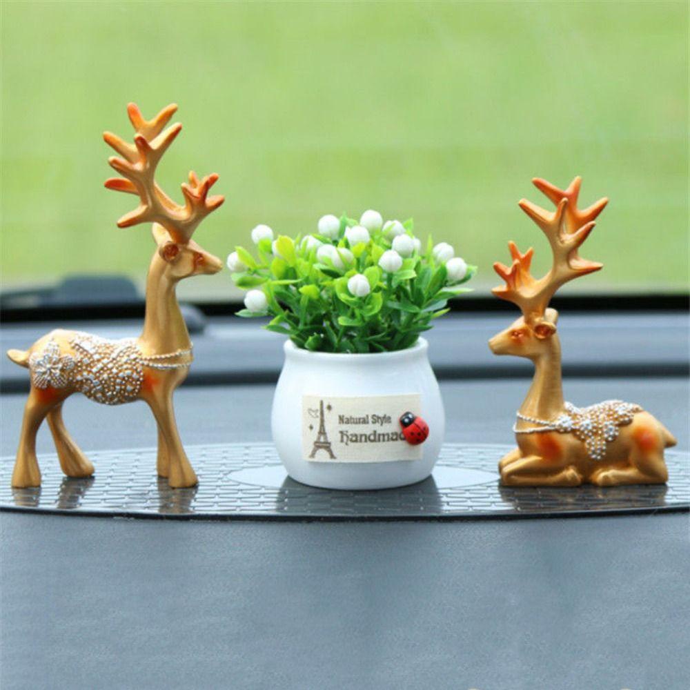 YIYU Mặt Dây Chuyền Hình Hươu Vẽ Tay Bằng Nhựa Resin Thân Thiện Với Môi Trường Chống Phai Màu Trang Trí Nội Thấ