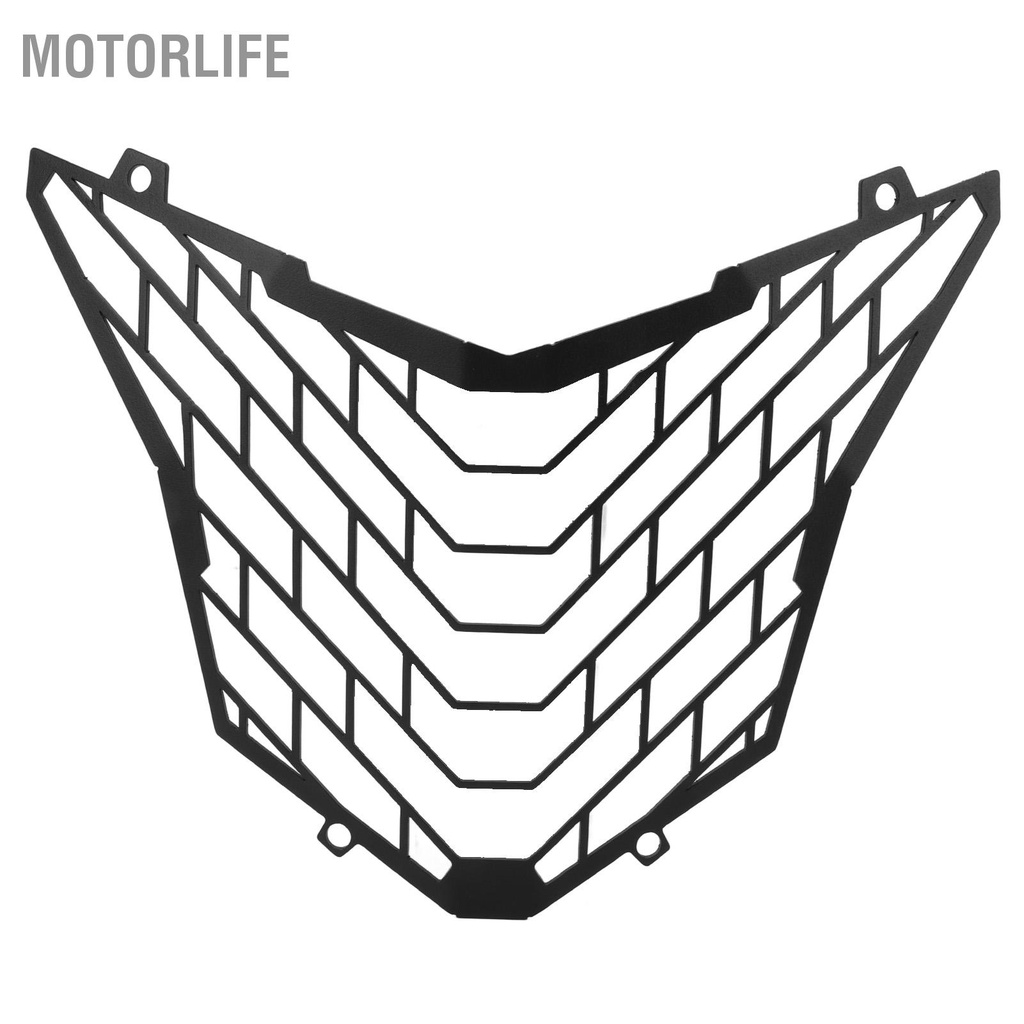 Motorlife Đèn pha xe máy màu đen Lưới bảo vệ đèn Tấm che thay thế cho CB500X 2016‑2017