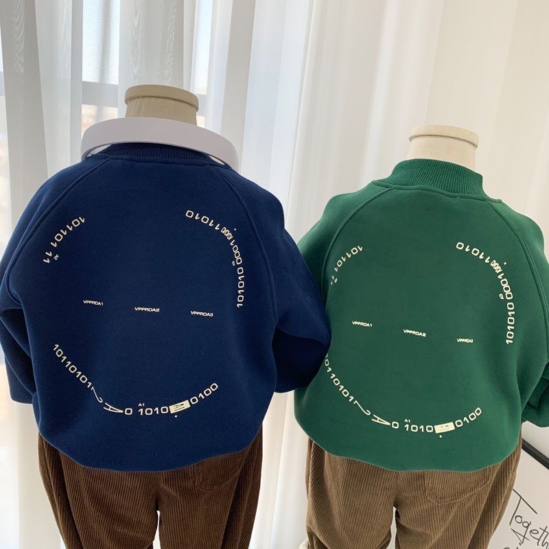 Áo Nỉ Hodie  Cổ Cao Thời Trang Mùa Đông Mới 2022 Dành Cho Bé Trai