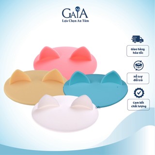 Nắp đậy ly cốc bằng silicone hình tai mèo dễ thương chuyên dụng