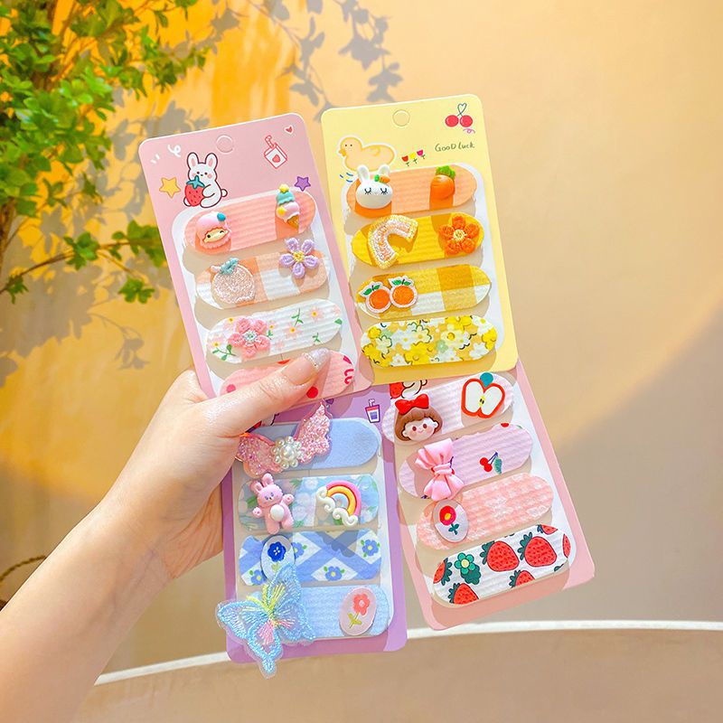 Bộ 4 Kẹp Tóc Hoạt Hình Dễ Thương Cho Bé Gái