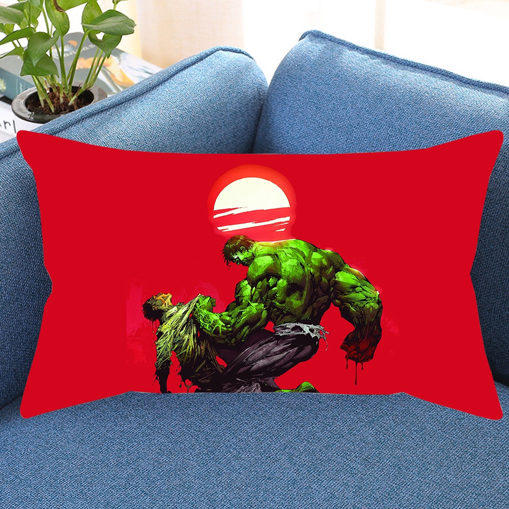 Vỏ Gối Chữ Nhật Polyester In Hình Siêu Anh Hùng Hulk Avengers Trang Trí Nhà Cửa
