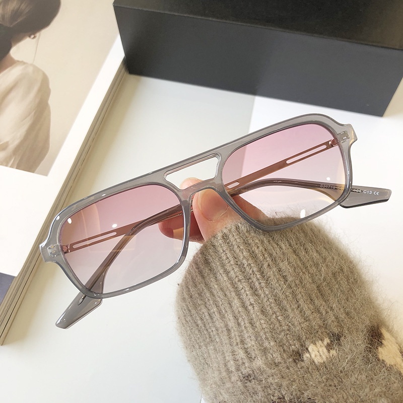 Kính Mát Gọng Vuông Kim Loại Nhỏ Nhắn Nhiều Màu Sắc Phong Cách Hàn Quốc Dành Cho Nam Nữ