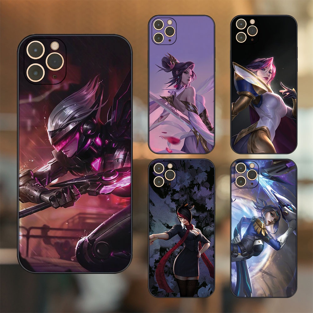 Ốp lưng iPhone 11 Pro Max dẻo đen cạnh vuông in hình Fiora Liên Minh Huyền Thoại