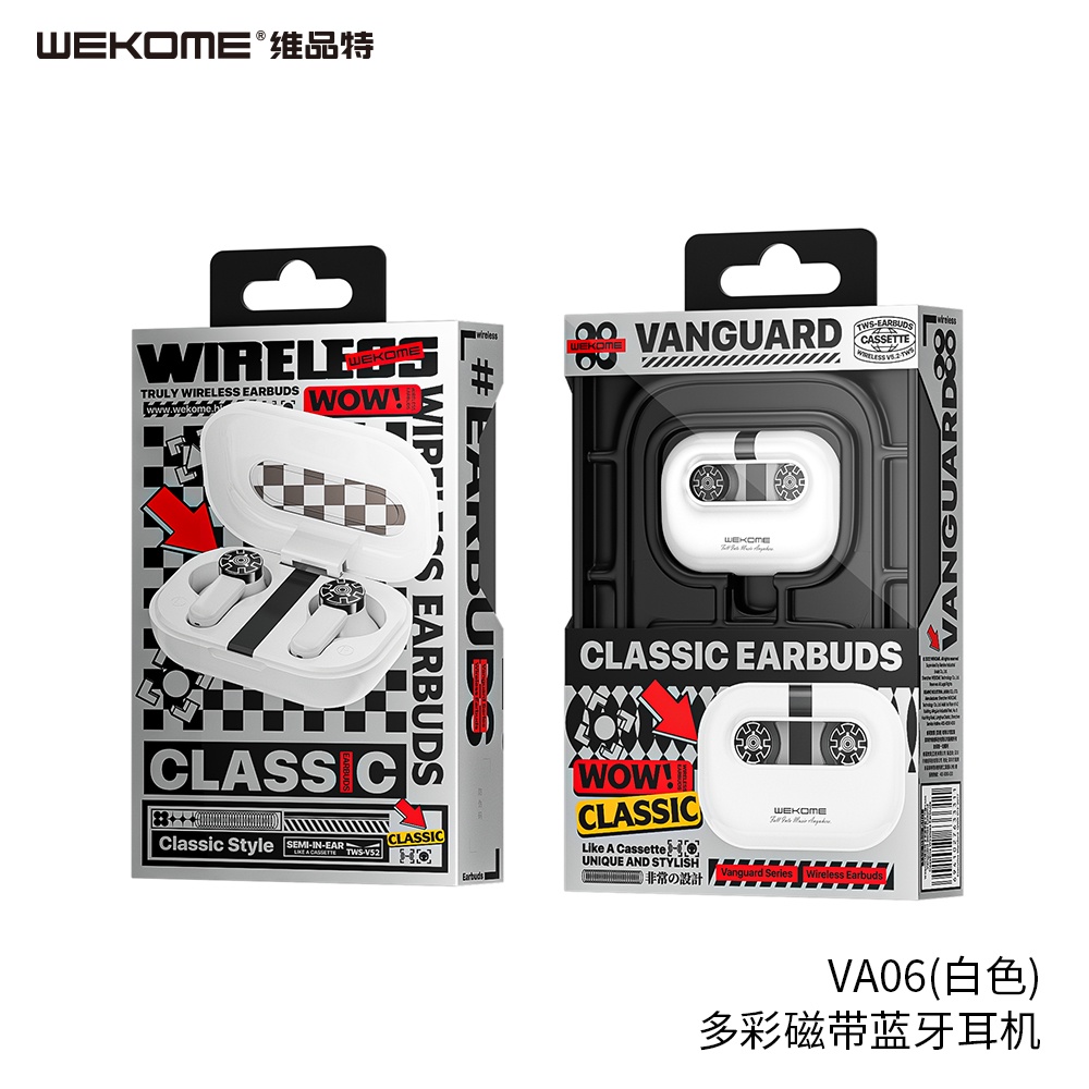 Tai nghe không dây Wireless WEKOME VA52 Bluetooth WK Design 5.2 mạnh mẽ phù hợp điện thoại, tablet, laptop..