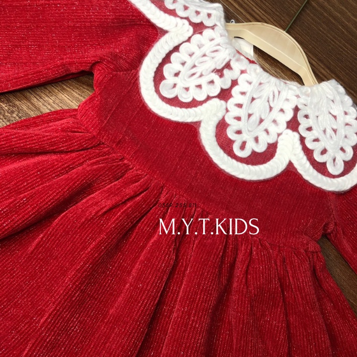 Váy Bé Gái nỉ nhung kèm túi dễ thương Mytkids