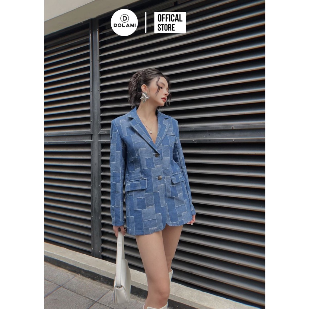 Áo vest DOLAMI dáng suông chất jean cao cấp D39