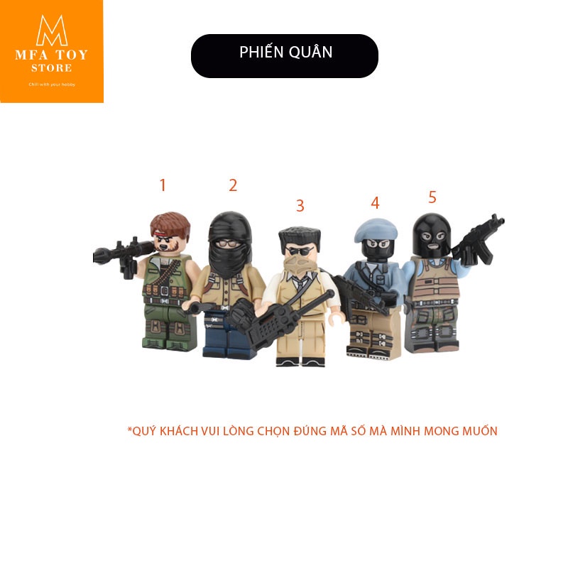 Đồ chơi lắp ráp swat army , mô hình đồ chơi - Lính phiến quân