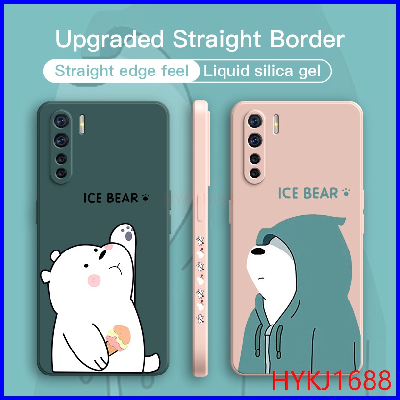 Ốp lưng OPPO A91 Ốp Điện Thoại tpu Silicon Hình Gấu Đội Mũ Thời Trang Cho OPPO A91 HBX