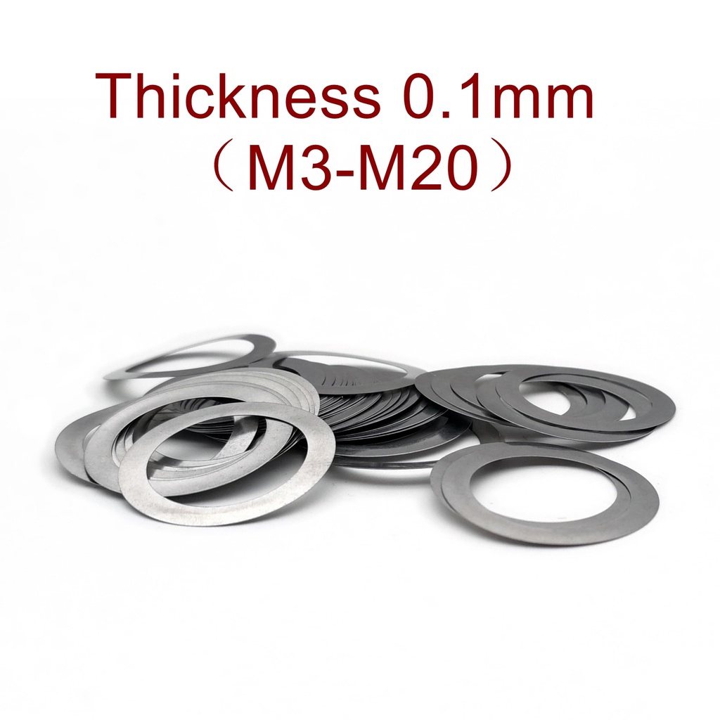 Vòng Đệm Siêu Mỏng Bằng Thép Không Gỉ 0.1mm M3-M20 SUS304 Độ Chính Xác Cao