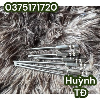 Mũi vít hoa thị có lỗ T10 Nhật bãi , 75mm chân lục giác.