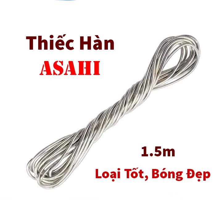 Thiếc Túi Asahi 1.5m (Loại Tốt, Bóng Đẹp) - Thiếc Hàn Asahi 1.5m/túi
