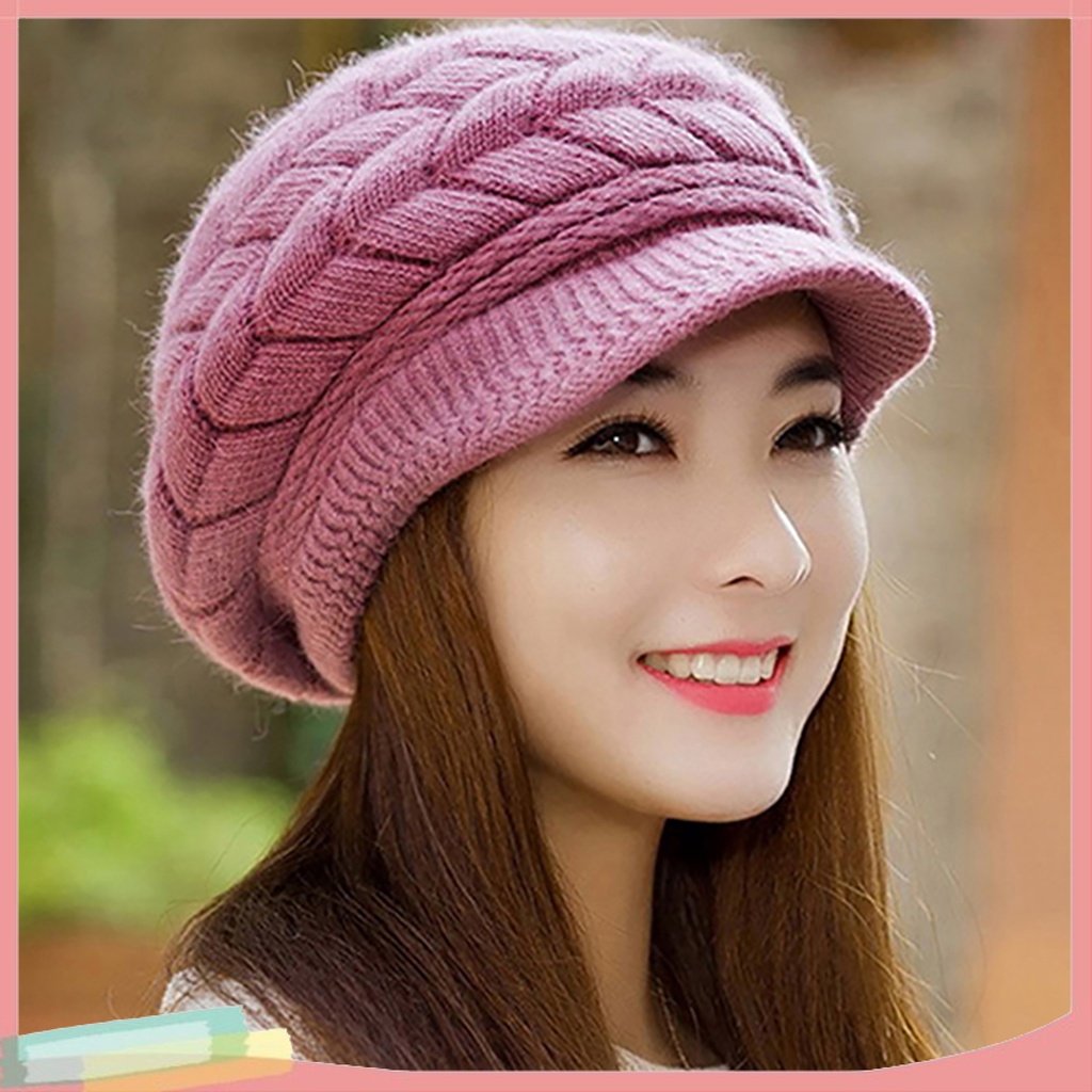 Nón Len Ấm Áp Thời Trang Dành Cho Nữ