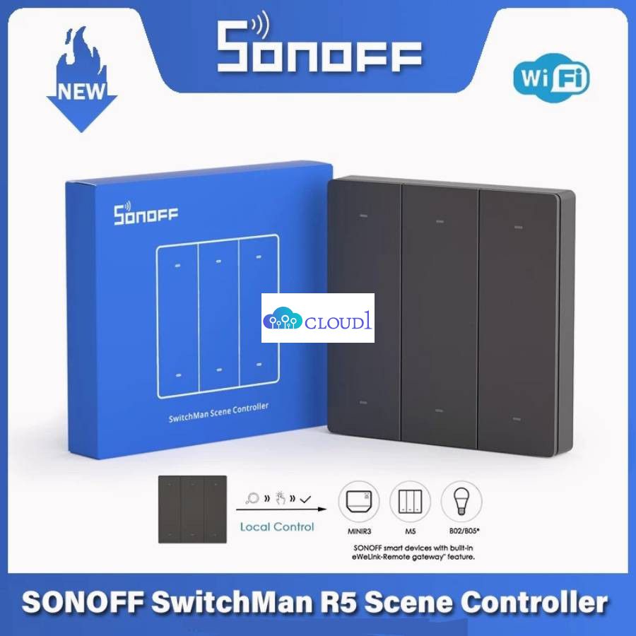 Sonoff Điều Khiển Cảnh Không Dây Chuyển Mạch R5 6 Phím/Ewelink-Remate Control Works M5/Minir3 Smart Home Cloud1