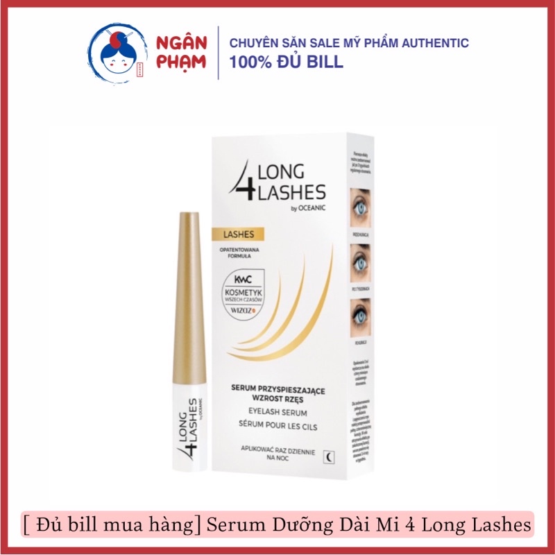 Serum Dưỡng Dài Và Dày Mi Long 4 Lashes 3ml - Nội Địa Balan