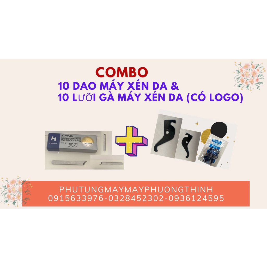 COMBO 10 DAO MÁY XÉN DA & 10 LƯỠI GÀ MÁY XÉN DA