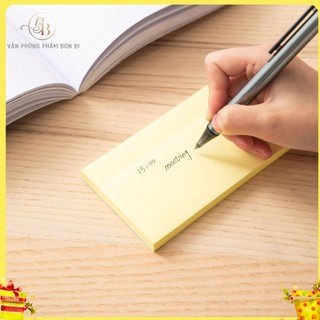 100 tờ Giấy nhắn vàng neon HẢI HÀ 3''×5'' - SN115 giấy nhớ, giấy note,ghi chú dính bám chắc