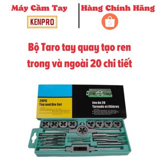 Bộ Taro tay quay tạo ren trong và ngoài 20 chi tiết từ M3-M12 cao cấp