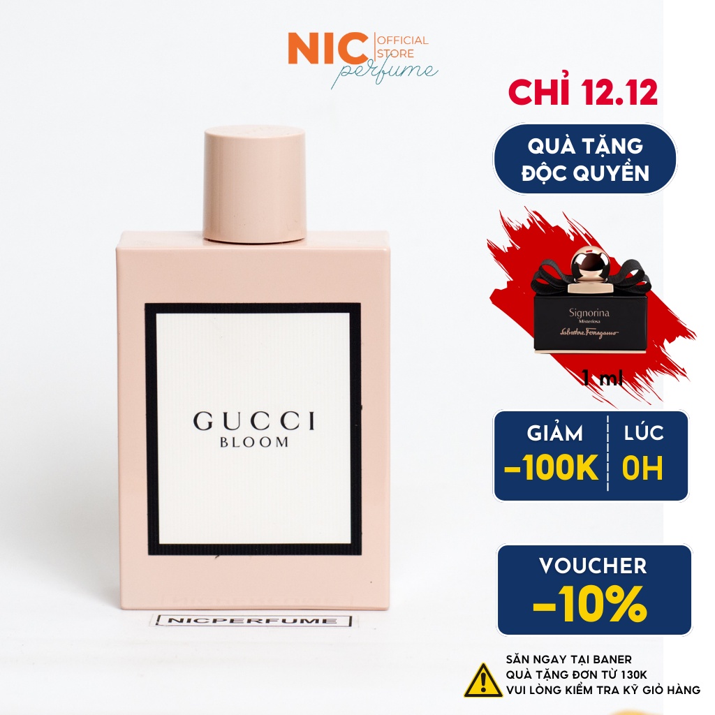 Nước hoa nữ Gucci Bloom EDP For Her chai 10ml/5ml hương nhài sang trọng