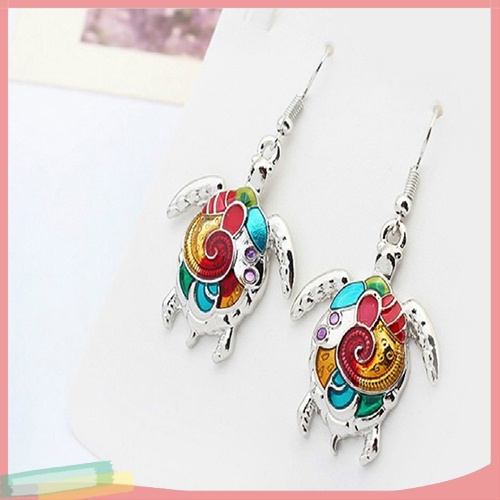 Bộ vòng cổ + Bông Tai Hình Rùa Nhiều Màu