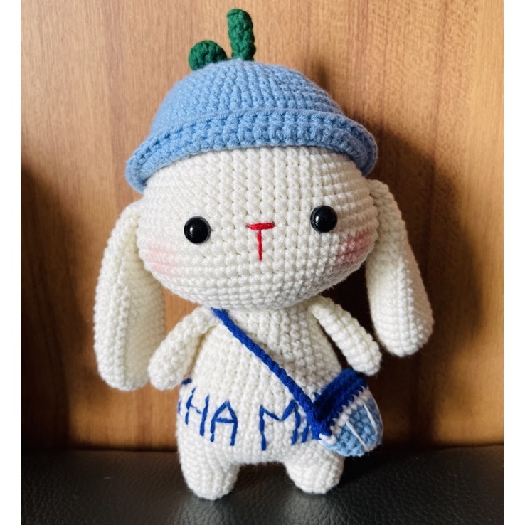 Thỏ móc Len nhồi Bông - Thú Bông Len Handmade Đan Móc Thủ Công Bằng Tay_làm quà tặng sinh nhật bạn bè người thân