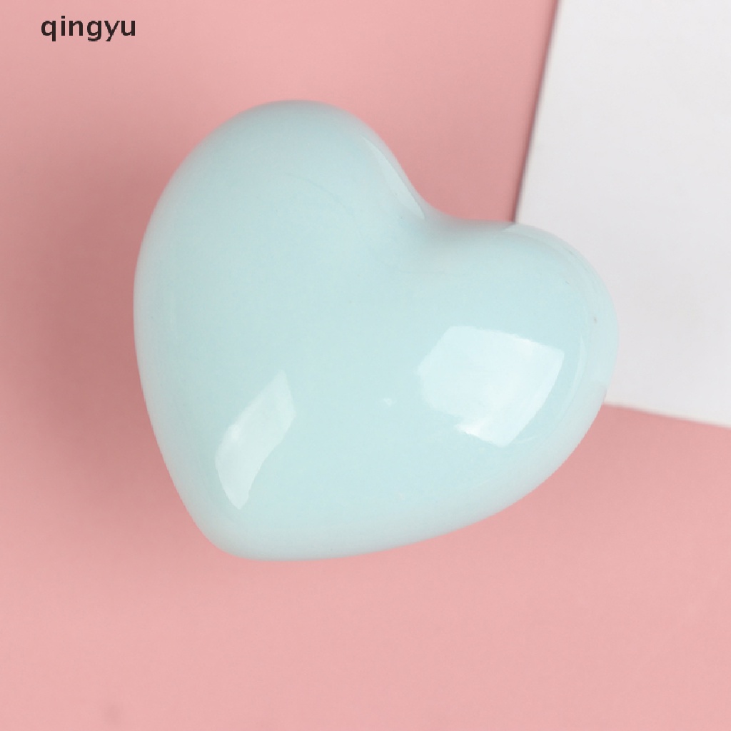 Qingyu Tay Nắm Ngăn Kéo Tủ Một Lỗ Tròn Bằng Gốm Sứ Màu Hoạt Hình