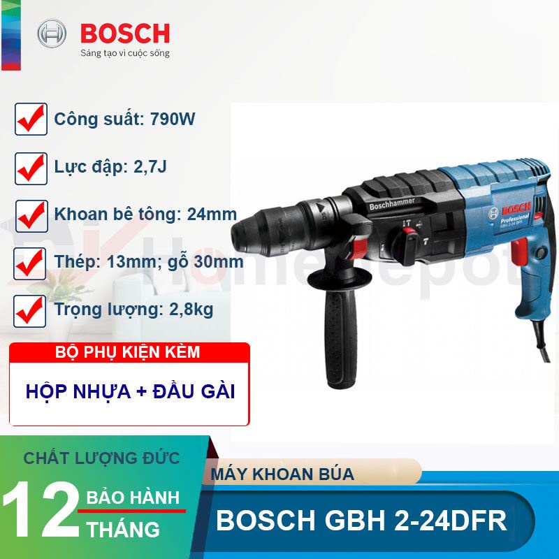  Máy khoan bê tông Bosch GBH2-24DFR 790W
