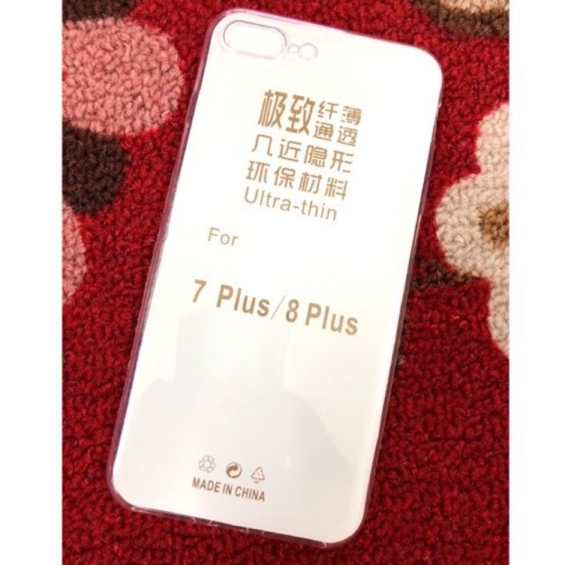 Bộ 2 chiếc ốp lưng iphone 7/7 plus/6 plus silicon trong suốt cao cấp