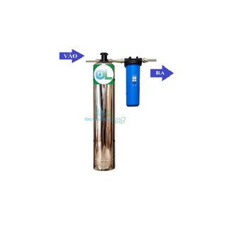 Cột lọc tổng đầu nguồn nước máy vỏ Inox